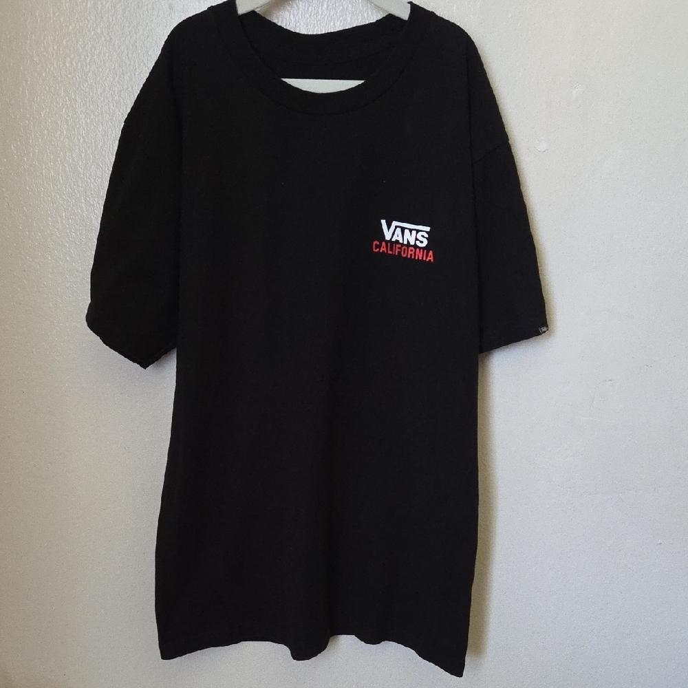 Vans Kids Black and Red Short Sleeve Tee